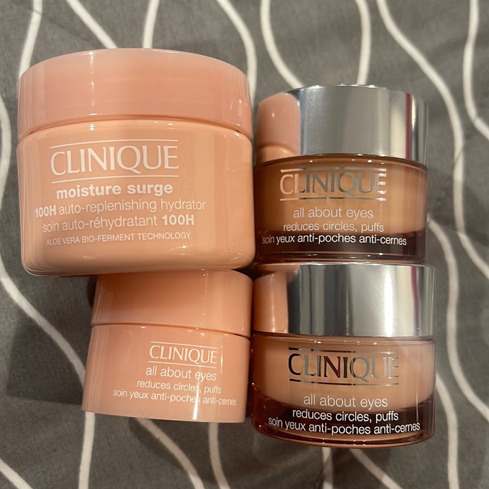 Clinique moisture surge and All about eyes